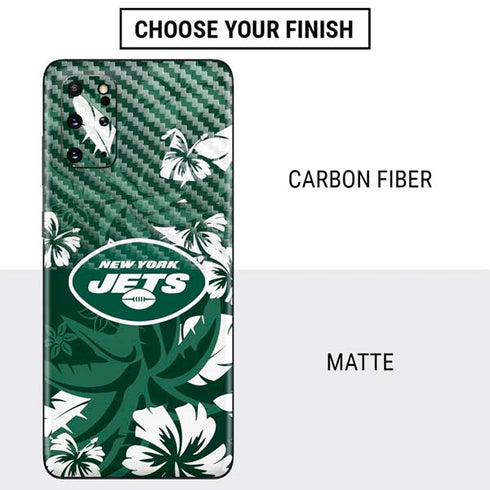NFL New York Jets Tropical Print Galaxy S20 Plus Skin